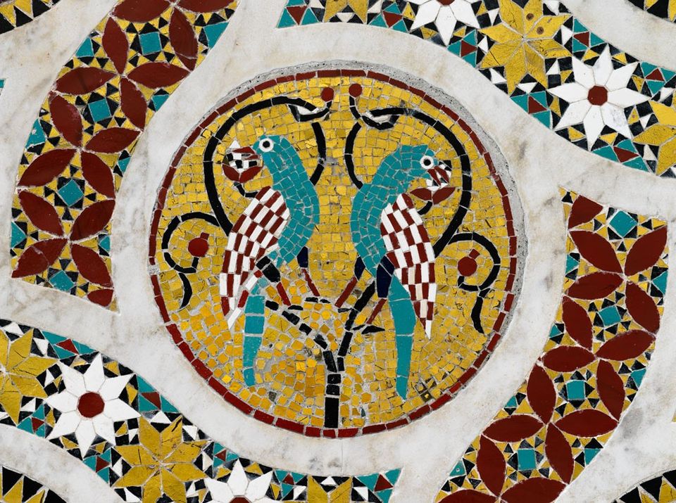 Particolare della decorazione musiva